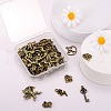 60Pcs 6 Style Tibetan Style Alloy Pendants FIND-LS0001-32AB-5