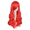 32 inch (80cm) Long Red Wavy Curly Cosplay Wigs OHAR-I015-19-3