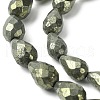 Natural Pyrite Beads Strands G-D067-J04-2