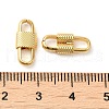 Rack Plating Brass Oval Link Connector Charms KK-Z033-03G-3