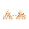 Brass Micro Pave Cubic Zirconia Pendants KK-N263-43G-1