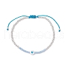 Brass Round Beads Braided Bead Bracelets for Women BJEW-JB11718-01-2