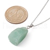 Natural Mixed Gemstone Nugget Pendant Necklaces NJEW-JN04507-5