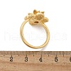 Brass Micro Pave Clear Cubic Zirconia Finger Rings for Women RJEW-U041-08G-5