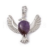 Natural Amethyst Pendants G-P484-05P-05-2