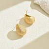 Brass Frosted Teardrop Stud Earrings YQ2405-5