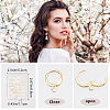 CREATCABIN 10 Pairs Brass Horizontal Loops Huggie Hoop Earring Findings KK-CN0001-83-7