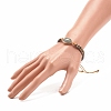 Teardrop Natural Larvikite Braided Bead Bracelet BJEW-JB08116-01-3