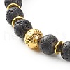 Electroplated Natural Lava Rock & Synthetic Howlite Beads Stretch Bracelets Set for Girl Women X1-BJEW-JB06924-8