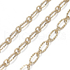 3.28 Feet Brass Textured Oval Link Chains X-CHC-S004-07G-2
