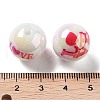 UV Plating Iridescent Acrylic Beads MACR-D032-02-3