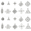 100Pcs 10 Styles Tibetan Style Alloy Pendants TIBEP-CJ0002-45-1