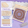 BENECREAT Rectangle Wood Crochet Blocking Board DIY-BC0013-51B-5