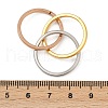 201 Stainless Steel Trinity Interlocking Ring Finger Rings FS-WG6776A-01-4