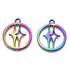 Rainbow Color Alloy Pendants PALLOY-N156-144-NR-2