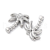 Brass Rhinestone Pendants KK-E793-22P-2