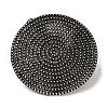 Big Flat Round Alloy Open Cuff Rings for Women RJEW-S412-01AS-3