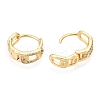 Brass Micro Pave Clear Cubic Zirconia Hoop Earrings EJEW-C121-16G-2