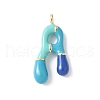 Brass Enamel Pendants X-KK-E093-03G-A-02-1