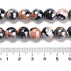 Electroplated Natural Fire Crackle Agate Round Beads Strands G-G0006-A02-01-5