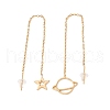 Star & Planet Asymmetrical Earrings Dangle Stud Earrings EJEW-A067-07G-2