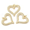 Rack Plating Brass Micro Pave Cubic Zirconia Pendants KK-A185-12G-1