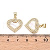 Brass Micro Pave Clear Cubic Zirconia Pendants KK-N254-200G-3