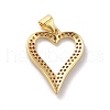 Rack Plating Brass Micro Pave Cubic Zirconia Pendants KK-A160-04G-3