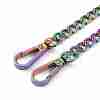 Zine Alloy Curb Chain Bag Handles FIND-WH0126-33C-M-2