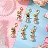 Angel Glass Beaded & Alloy Pendant Decorations HJEW-MZ00193-1