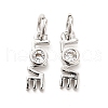 Rack Plating Brass Cubic Zirconia Charms KK-K270-25P-4