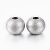 Tarnish Resistant 202 Stainless Steel Textured Beads STAS-K154-F-72P-1