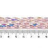 AB Color Plated Transparent Electroplate Beads Strands EGLA-H104-05C-4