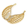 Brass Micro Pave Cubic Zirconia Pendants KK-M322-24G-2