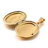 316 Stainless Steel Locket Pendants STAS-C123-01B-G-2