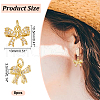 HOBBIESAY 8Pcs Rack Plating Brass Micro Pave Clear Cubic Zirconia Pendants FIND-HY0003-74-2