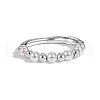 Round Shell Pearl Finger Rings RJEW-Q813-03S-1
