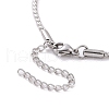 304 Stainless Steel Serpentine Chain Anklets AJEW-G024-04P-3