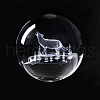 Glass 3D Laser Engraved Wolf Crystal Ball WOLF-PW0001-11A-02-1