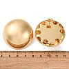 Brass Half Round Stud Earrings EJEW-Z125-01G-5