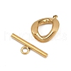 Oval 304 Stainless Steel Toggle Clasps STAS-L022-537G-2