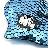 PVC Reflective Sequin Heart Pendant Keychain KEYC-L033-01P-07-2
