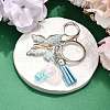 26Pcs Transparent Epoxy Resin & Transparent Acrylic & Faux Suede Tassel Keychain KEYC-JKC01202-16-1