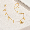 Brass Dolphin Fish Charm Anklets for Women PZ0195-5