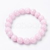 Natural Mashan Jade Beaded Stretch Bracelet BJEW-P207-05-14mm-1