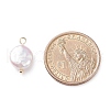 Natural Baroque Pearl Keshi Pearl Pendants X-PALLOY-JF01494-01-5