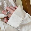 Alloy Adjustable Open Cuff Rings FS-WGDAB37-01-3