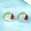 Heart Brass Enamel Hoop Earrings EJEW-S277-03G-3