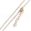 Golden Plated Heart with Constellation/Zodiac Sign Alloy Enamel Pendant Necklaces NJEW-H214-A11-G-3