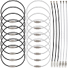 SUNNYCLUE 40Pcs 2 Colors Heavy Duty 304 Stainless Steel Wire Cable Keychains FIND-SC0012-02-1